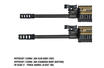 Image of Precision Armament Hypertap .308/7.62 Slim Muzzle Brake, 5/8-24 Thread, Black, A04618