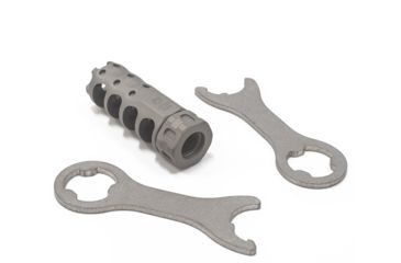 Image of Precision Armament Hypertap Muzzle Brake, 5.56x45mm NATO, Matte Stainless, A04613