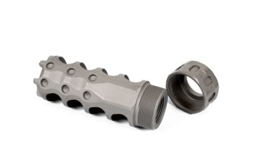 Image of Precision Armament Hypertap Muzzle Brake, 6.5mm Grendel, 5/8-24 RH, Matte, Stainless Steel, A04625