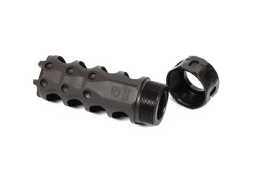 Image of Precision Armament Hypertap Muzzle Brake, 7.62x51mm NATO, 5/8-24 RH, Matte, Black, A04634