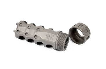 Image of Precision Armament Hypertap Muzzle Brake, 7.62x51mm NATO, 5/8-24 RH, Matte, Stainless Steel, A04635