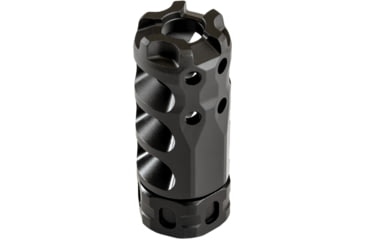 Image of Precision Armament Hypertap Ti Muzzle Brake, 5.56mm/.223 Caliber, 5/8x24, Matte Black DLC, Black, A04822