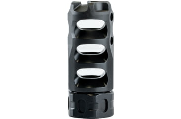 Image of Precision Armament HYPERTAP Ti Muzzle Brake, Titanium-Slim, 6.5mm/.264Cal, 5/8-24, Black, A04814