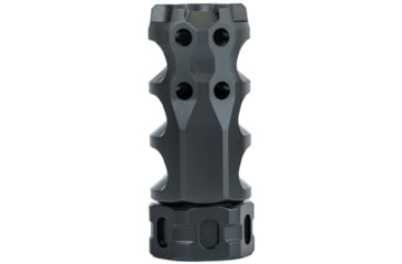 Image of Precision Armament HYPERTAP Ti Muzzle Brake, Titanium-Slim, 6.5mm/.264Cal, 5/8-24, Black, A04814