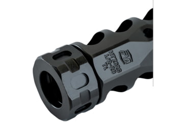 Image of Precision Armament HYPERTAP Ti Muzzle Brake, Titanium-Slim, 6.5mm/.264Cal, 5/8-24, Black, A04814