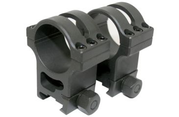 Image of Precision Reflex 30mm Steel Scope Rings, Heavy Duty, Black, 01-Mega-01