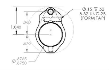 Image of Precision Reflex 875 Adjustable Gas Block with Straight Gas Tube, Black, 03-875-02GT