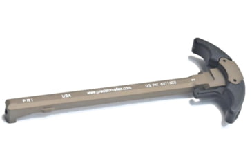 Image of Precision Reflex M84 Gas Buster Charging Handle, Ambidextrous, Large Latch, Mixed, Handle Flat Dark Earth latch Black, 05-2032-LB