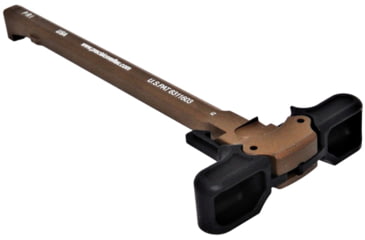 Image of Precision Reflex M84 Gas Buster Charging Handle, Ambidextrous, Original Latch, Mixed, Handle Flat Dark Earth latch Black, 05-2031-LB