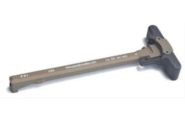 Image of Precision Reflex M84 Gas Buster Charging Handle, Ambidextrous, Original Latch, Mixed, Handle Flat Dark Earth latch Black, 05-2031-LB