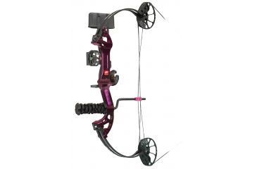 Image of Precision Shooting Equipment RTS Stinger X Stiletto Bow Package - SX / Left Handed / 29in Draw Length / 50lb Draw Weight, Purple/Black, 1514SXLPR2950