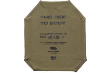 Image of Predator Armor Level III+ Kevlar Wrapped Body Armor, 10x12, BA-3+ST-KW