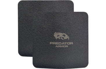 Image of Predator Armor Level III Side Plate, Base Coating, Black, 6 x 6 inches, 762765666173