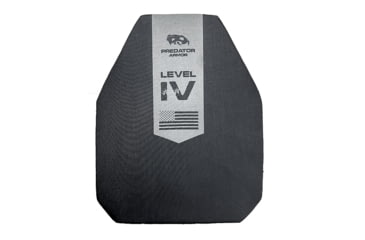 Image of Predator Armor Level IV Ceramic Armor Plate, Shooters Cut, 10x12 inch, One Size, 762765666661