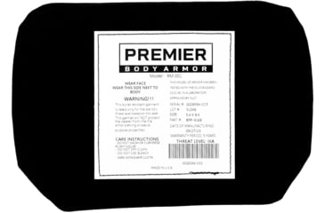 Image of Premier Body Armor Level IIIA Insert, Vertx MP Waist Pack, Black, 6x8.5in, BPP-9168