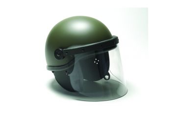 Image of Premier Crown Corp Liquitac Riothelmet, Face Shield, OD Green, One Size, 90033LT