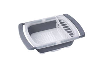 Image of Prepworks Collapsible Over-The-Sink Dish Drainer, Gray, CDD-20GY