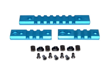 Image of Presma 2 Pcs 3 Slot 1 7 Slot Picatinny Rail Section Kit for M-LOK Style Slots, with Sling Swivel Adapter, Blue, RLMLK1-BL