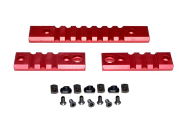 Image of Presma 2 Pcs 3 Slot 1 7 Slot Picatinny Rail Section Kit for M-LOK Style Slots, with Sling Swivel Adapter, Red, RLMLk1-R