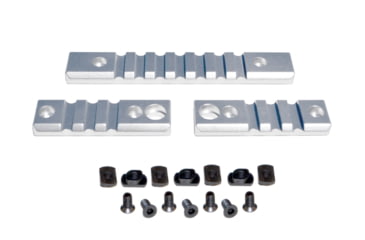 Image of Presma 2 Pcs 3 Slot 1 7 Slot Picatinny Rail Section Kit for M-LOK Style Slots, with Sling Swivel Adapter, Silver, RLMLK1-S
