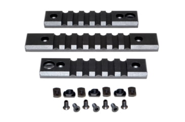 Image of Presma 2 Pcs 5 Slot 1 7 Slot Picatinny Rail Section Kit for M-LOK Style Slots, with Sling Swivel Adapter, Black, RLMLK2