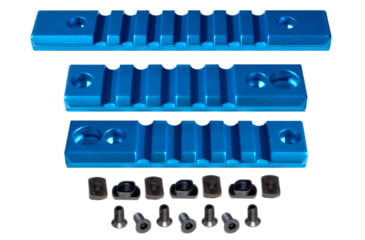 Image of Presma 2 Pcs 5 Slot 1 7 Slot Picatinny Rail Section Kit for M-LOK Style Slots, with Sling Swivel Adapter, Blue, RLMLK2-BL