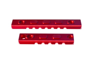 Image of Presma 2 Pcs 5 Slot 1 7 Slot Picatinny Rail Section Kit for M-LOK Style Slots, with Sling Swivel Adapter, Red, RLMLK2-R