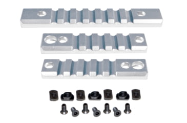 Image of Presma 2 Pcs 5 Slot 1 7 Slot Picatinny Rail Section Kit for M-LOK Style Slots, with Sling Swivel Adapter, Silver, RLMLK2-S
