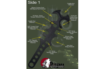 Image of Presma .223/.308 Dual COMBO Wrench for Gunsmith Armorers Tool for Free Float Barrel Nuts, Black, ARTL23