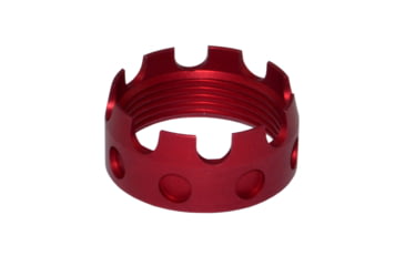 Image of Presma Aluminum Castle Nut for .223/5.56/.308 Buffer Tube Receiver End Plates, Red, ABNT03-R