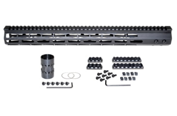 Image of Presma AR-10 LR 308 Super Light M-LOK Series Free Float Handguards, 17in DPMS Low Profile, Black, M38M/L17