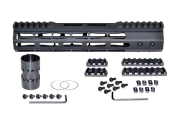 Image of Presma AR-10 LR 308 Super Light M-LOK Series Free Float Handguards with Partial Top Rail, 10in DPMS Low Profile, Black, M38MP/L10