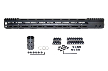 Image of Presma AR-10 LR 308 Super Light M-LOK Series Free Float Handguards with Partial Top Rail, 19in DPMS Low Profile, Black, M38MP/L19