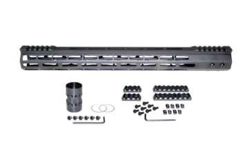 Image of Presma AR-15 Super Light M-LOK Series Free Float Handguards with Partial Top Rail, 17in, Black, MARMP17