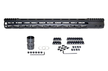 Image of Presma AR-15 Super Light M-LOK Series Free Float Handguards with Partial Top Rail, 19in, Black, MARMP19