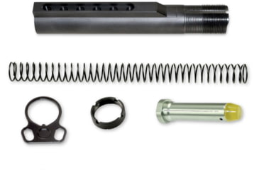 Image of Presma AR15 Mil-Spec Buffer Tube Kit w/ Dual Sling End Plate, Black, UB-AS5P10