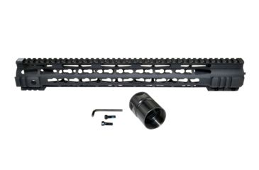 Image of Presma Jackal 16.5in AR-15 .223.5.56 Free Float KeyMod Handguard, Super Slim ID 1.35in, 6061-T6 Aluminum Alloy w/ Steel Barrel Nut, Matte Black PRJA101
