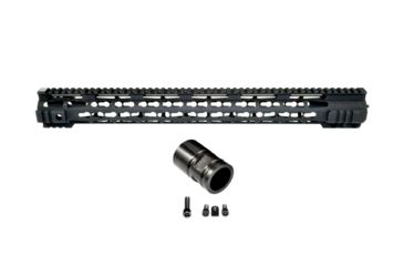 Image of Presma Jackal 19.5in Extra Long AR-15 .223.5.56 Free Float KeyMod Handguard, Super Slim ID 1.35in, 6061-T6 Aluminum Alloy w/ Steel Barrel Nut, Matte Black PRJA111