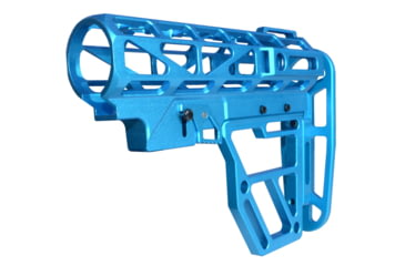 Image of Presma Skeletonized Aluminum 6 Position Stock, Blue, AAST22-BL