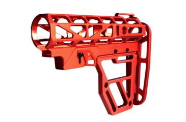 Image of Presma Skeletonized Aluminum 6 Position Stock, Red, AAST22-R