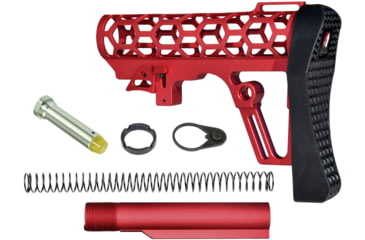 Image of Presma Skeletonized Mil-Spec Stock Assembly, Red, A25K-R
