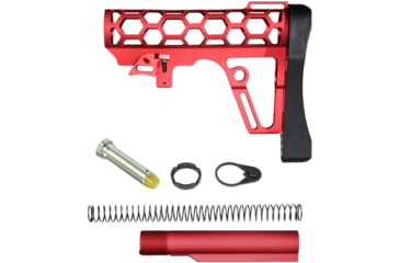 Image of Presma Skeletonized Mil-Spec Stock Assembly, Red, A25K-R