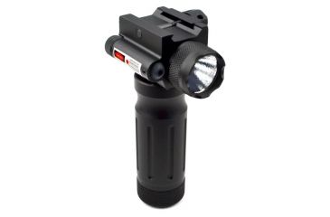 Image of Sniper CREE Q5 LED 260 Lumens Flashlight with Red 5mw Laser Sight Combo and Holding System, Black, GPRL01