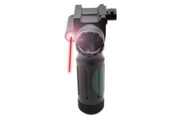 Image of Sniper CREE Q5 LED 260 Lumens Flashlight with Red 5mw Laser Sight Combo and Holding System, Black, GPRL01