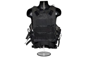 Image of Sniper Tactical Multi Function Molle Plate Vest with Carrier for Bullet Clips/Bullets with Pouch, Black, ASVT01-B
