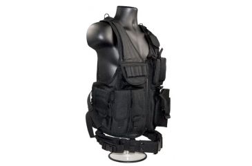 Image of Sniper Tactical Multi Function Molle Plate Vest with Carrier for Bullet Clips/Bullets with Pouch, Black, ASVT01-B