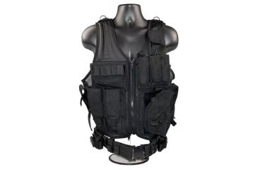 Image of Sniper Tactical Multi Function Molle Plate Vest with Carrier for Bullet Clips/Bullets with Pouch, Black, ASVT01-B