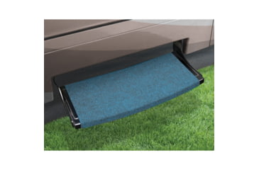 Image of Prest-O-Fit Outrigger Radius Xt Curved RV Step Rug, Atlantic Blue, 22in, 2-0382