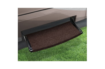 Image of Prest-O-Fit Outrigger Radius Xt Curved RV Step Rug, Chocolate Brown, 22in, 2-0385