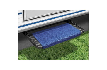Image of Prest-O-Fit Wraparound RV Step Rug, Imperial Blue, 18in, 2-1041